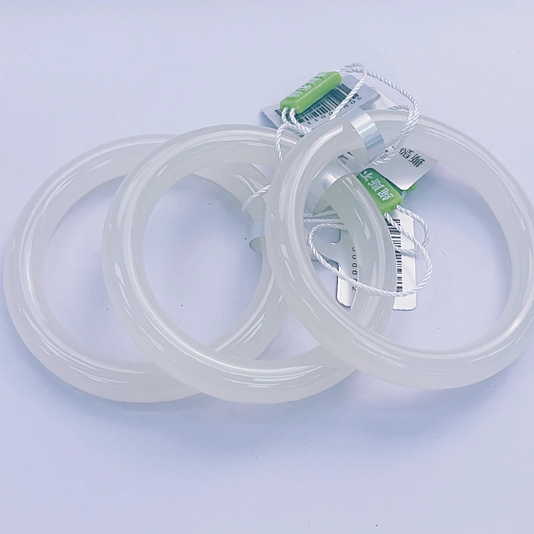 【藏收级】天然和田玉精品冰白宝石光手镯多样性发货拍一发一