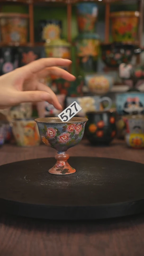 紫砂油画手绘釉下彩527