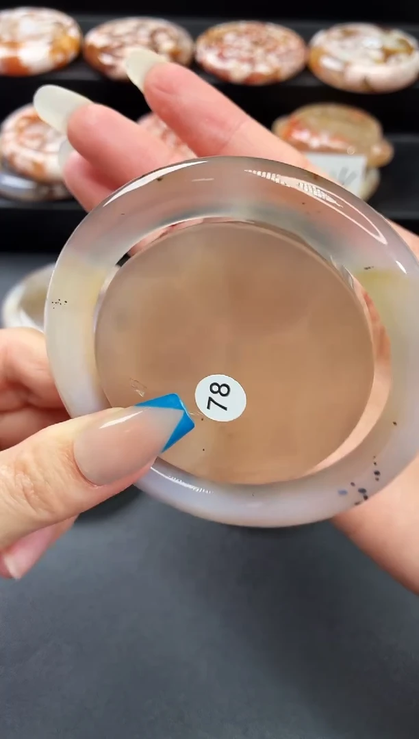 手镯玛瑙/玉髓未镶嵌石英质玉58圈57/58/59带(赠送镯心)