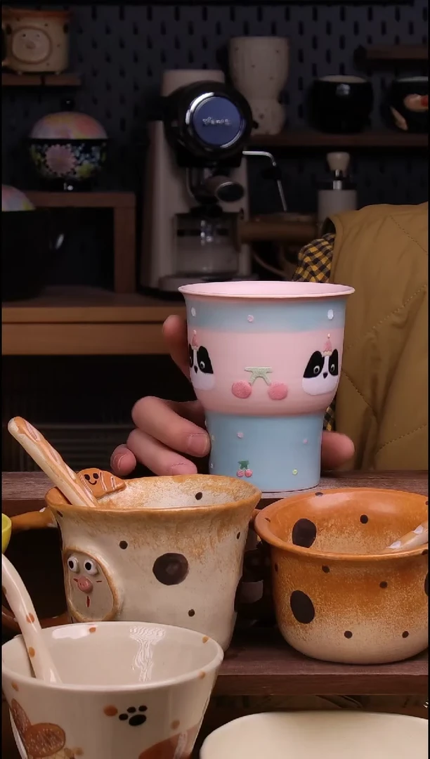 杯子景德镇可爱设计师款陶瓷