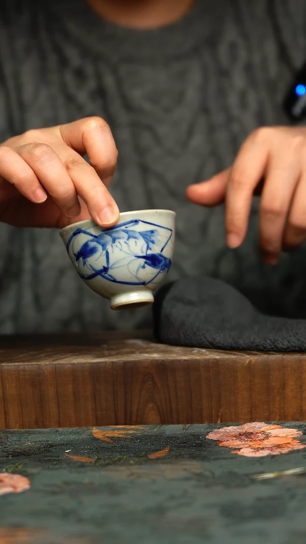 杯釉下彩手工手绘同款陶器