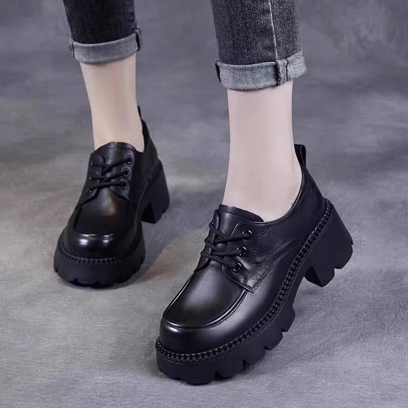 2111《高级感》头层牛皮百搭乐福鞋