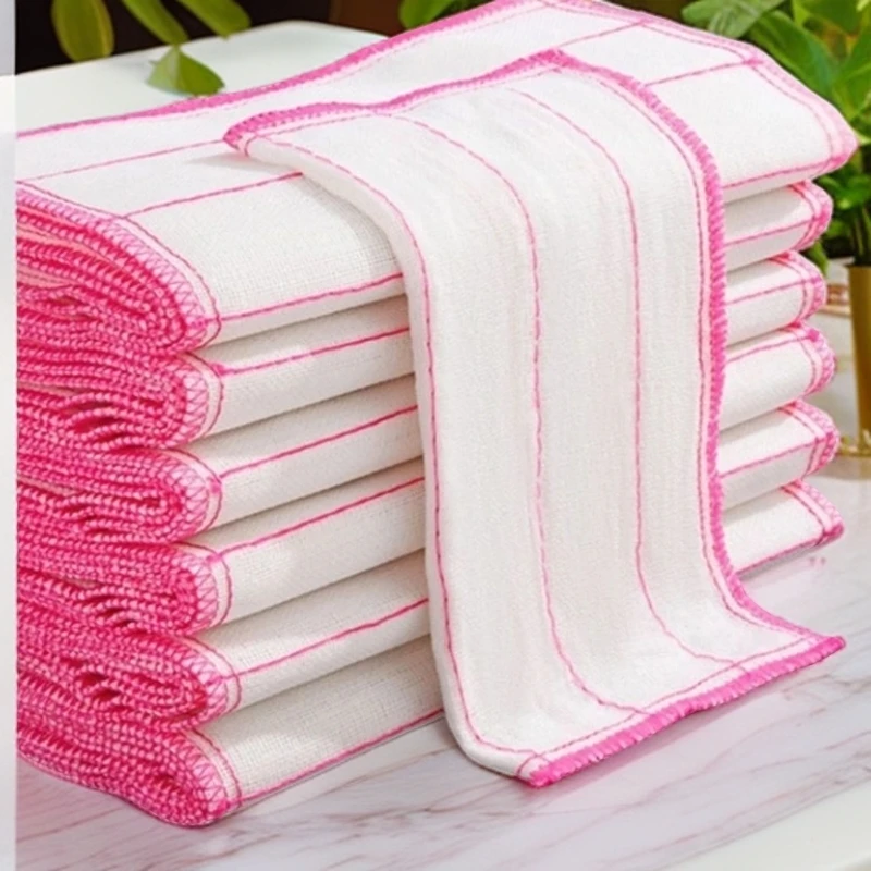 厨房清洁专用抹布棉纱洗碗布不沾油吸水强不掉毛加厚新款刷碗布家