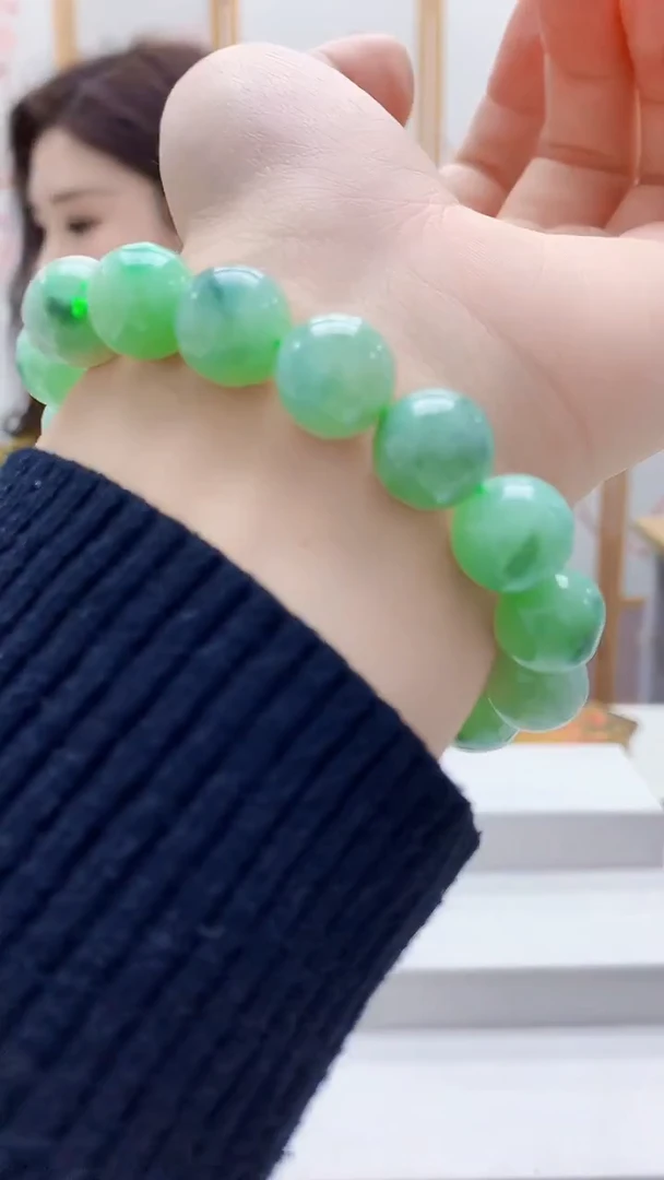 未镶嵌定制翡翠4829bb-毛货手串55