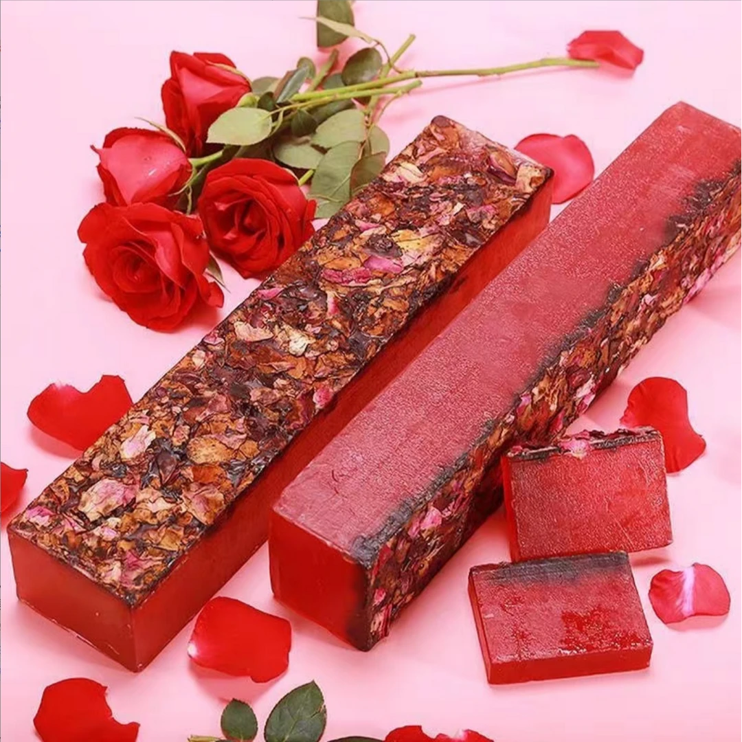 大马士革玫瑰皂精油皂鲜花皂条进出口家用旅行香皂清洁高档酒店