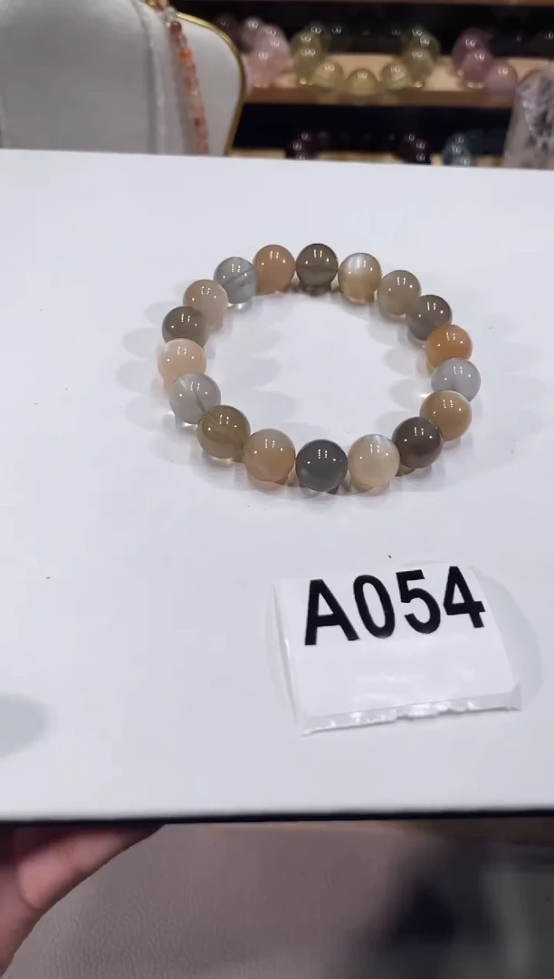 未镶嵌手链长石A054奶茶月光手链11+