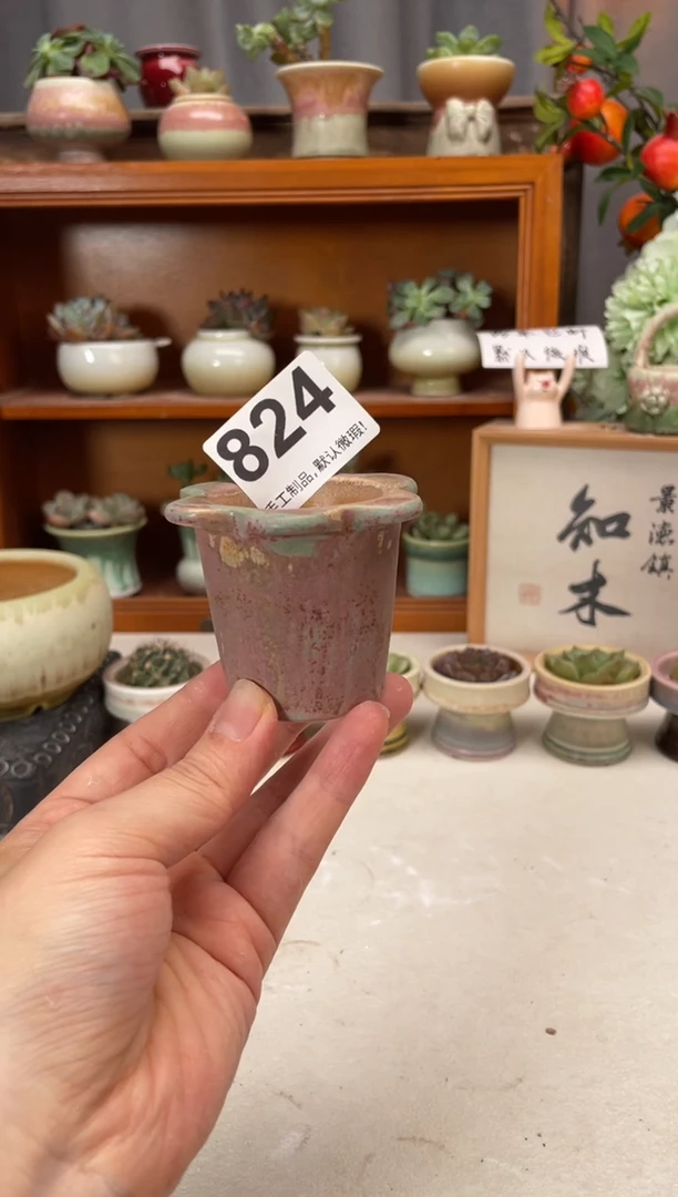 瓷片824知木小芳花盆