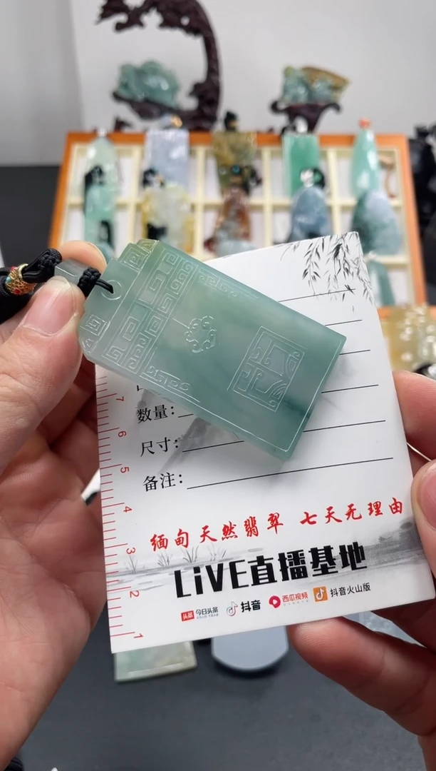 【闪购商品】翡翠颈饰未镶嵌无事牌