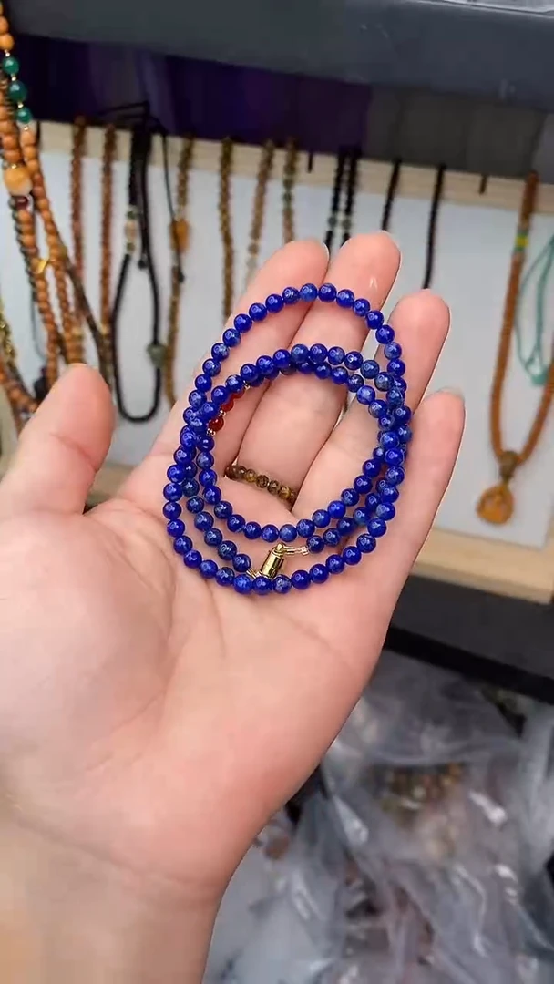 青金石未镶嵌项链青金石项链