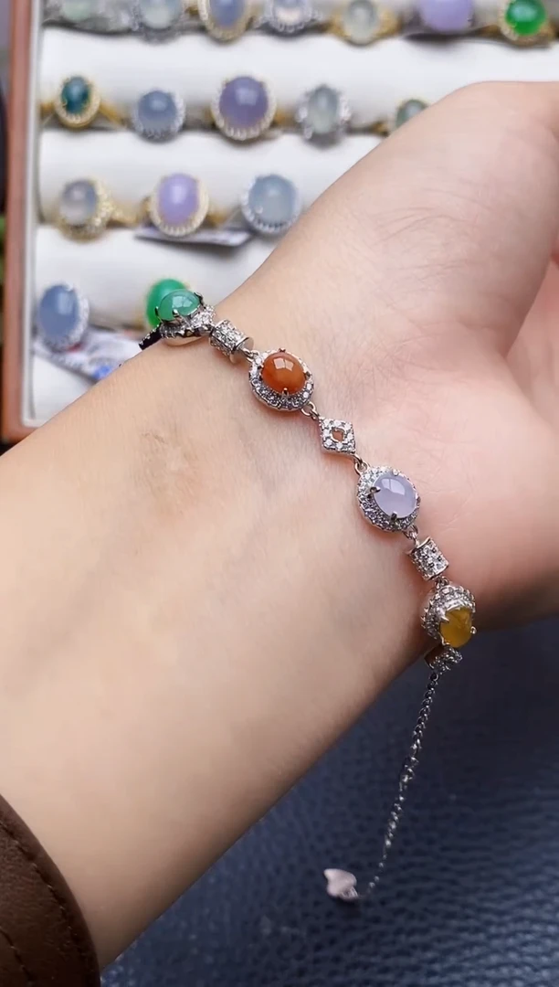 银S925镶嵌戒指翡翠3812