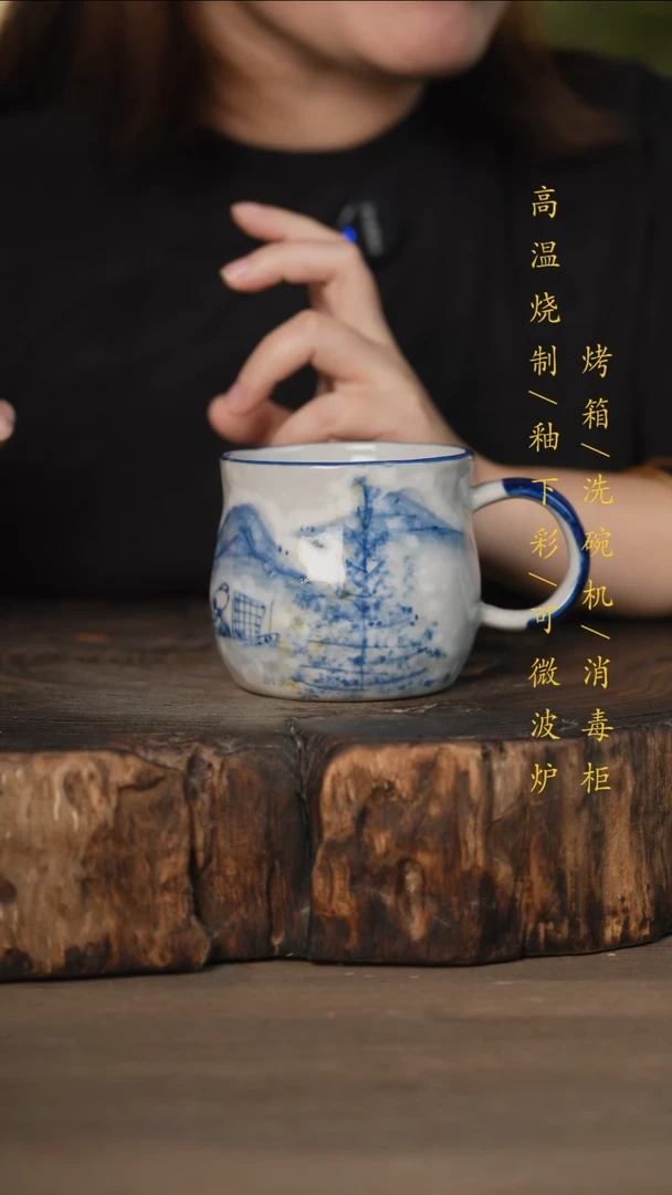 瓷片景德镇高温釉下彩可微波烤箱洗碗机