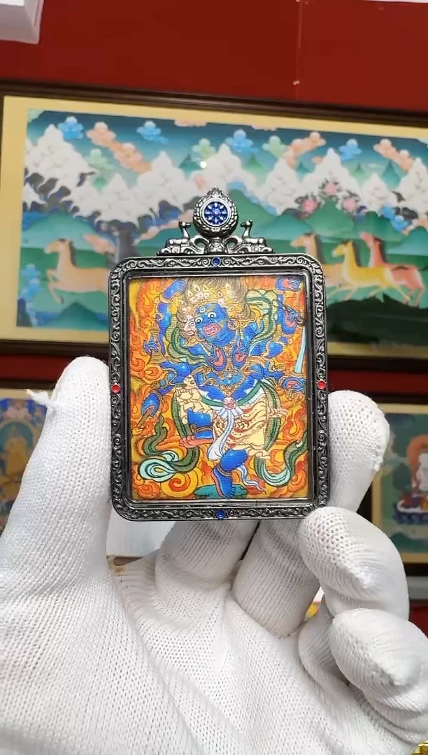 吊坠秽老师-热贡纯手绘周毛
