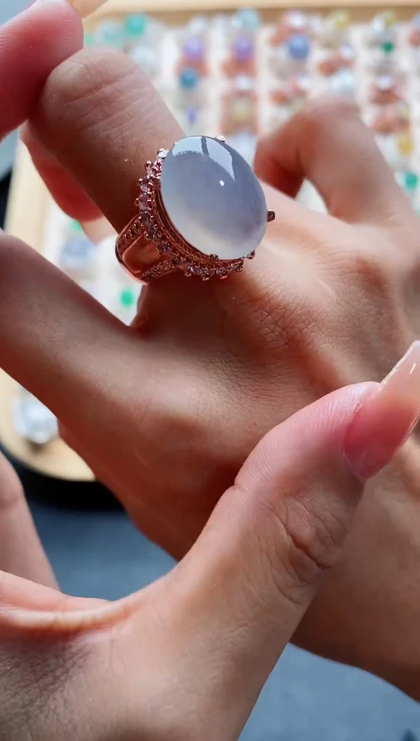 未镶嵌戒指翡翠 天然缅甸翡翠A货222 3-2