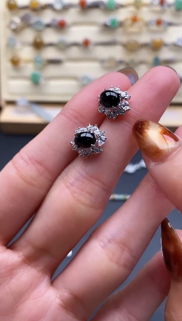 银S925镶嵌戒指翡翠666666+1