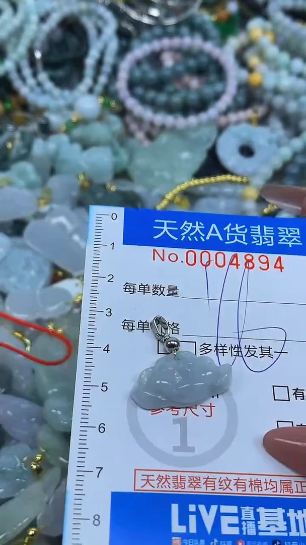 颈饰未镶嵌翡翠净货挂件-4894
