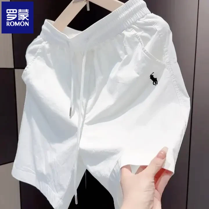 罗蒙休闲短裤男2025夏款爆款沙滩裤直筒五分裤子时尚百搭潮流美式