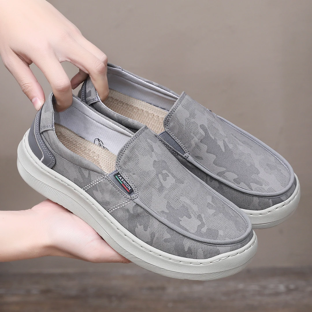 老北京布鞋男透气轻便软底休闲男士一脚蹬潮鞋中老年爸爸鞋老人鞋