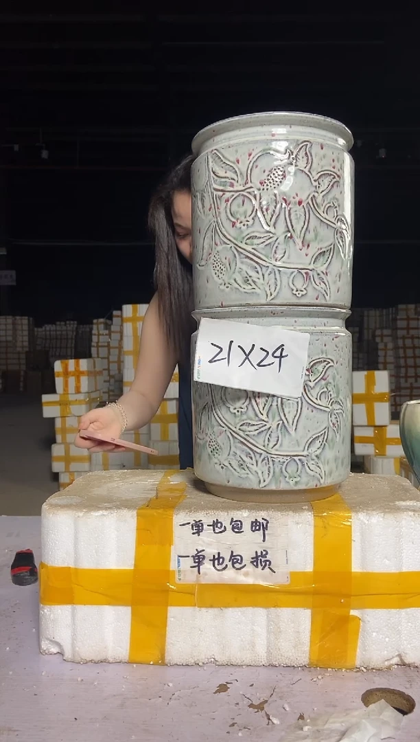 宜兴紫砂粗陶花盆21/24