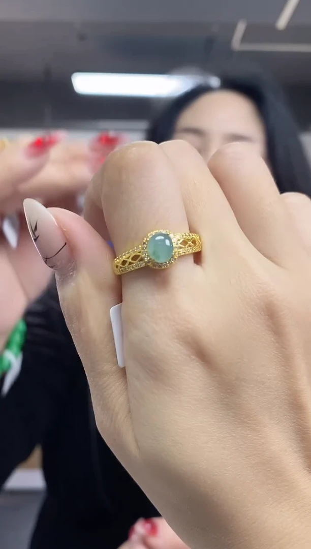 【闪购商品】翡翠戒指未镶嵌多样性发其一颜色微差