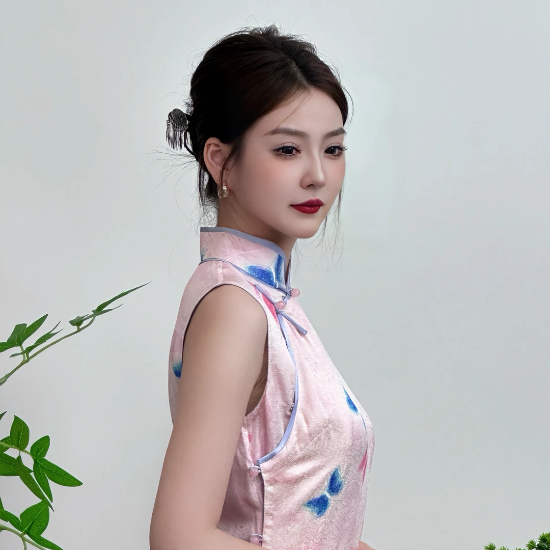 蝶恋』真丝花罗古法旗袍夏季新款绝美优雅高端礼服NX1031-213-130