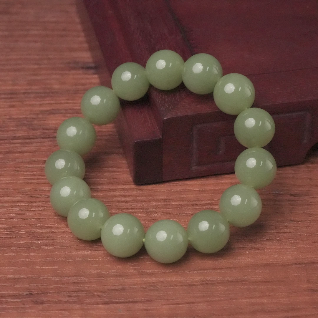 新疆若羌黄口 14MM圆珠手串 多样性发其一