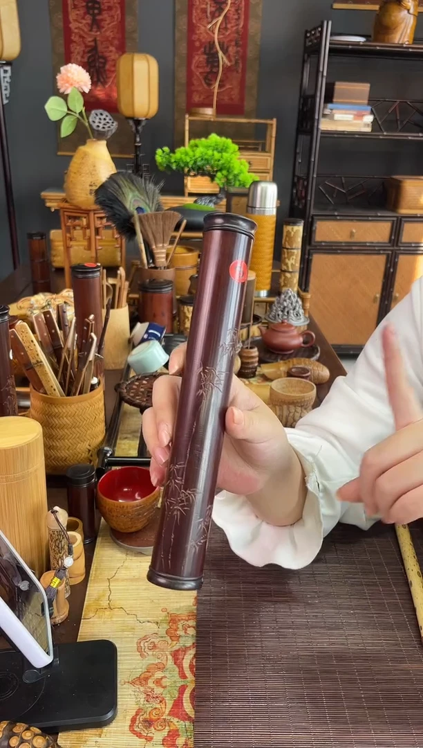 雕刻款老煤竹香筒