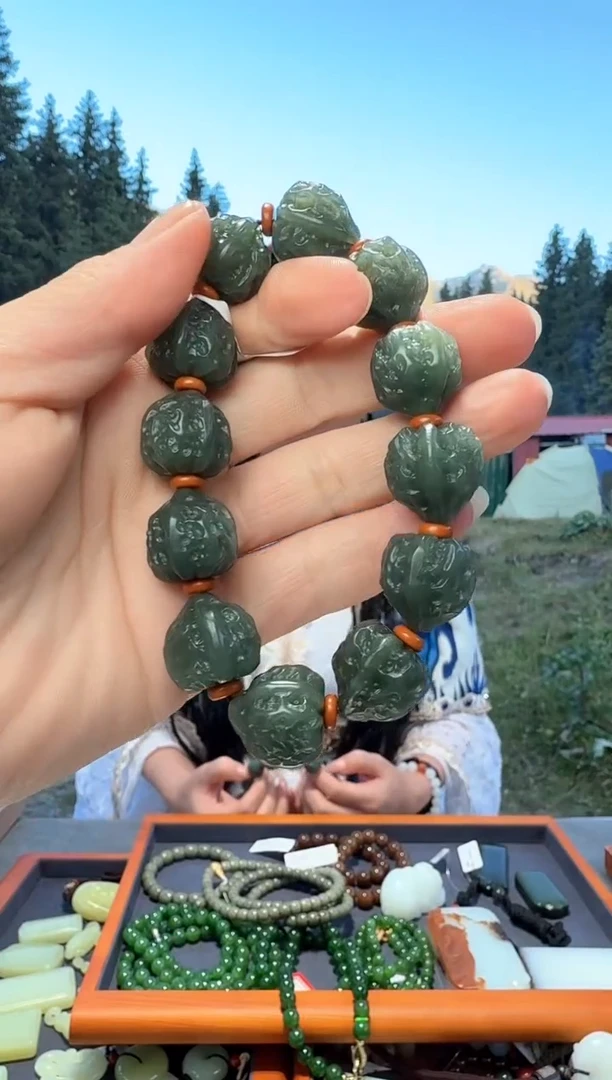 和田玉未镶嵌吊坠(不含链)手串