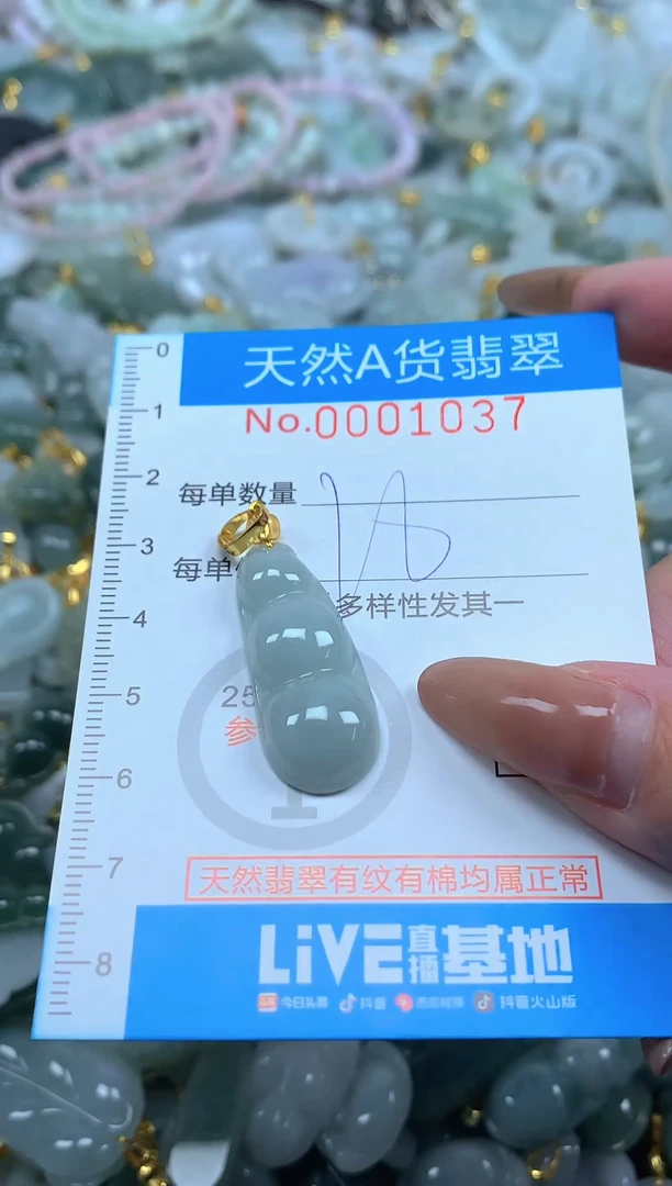 颈饰未镶嵌翡翠净货挂件-1037
