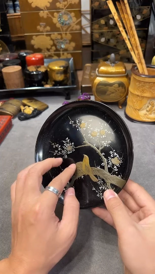高肉金银 壶承 大漆漆器大漆漆器