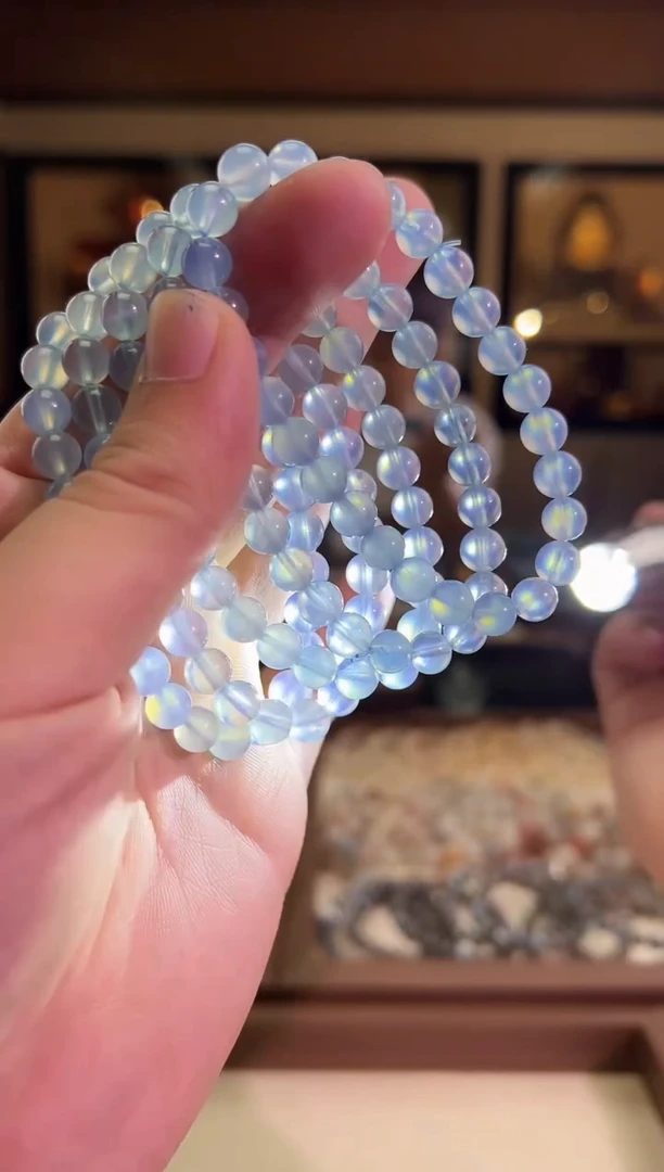 合成（培育）海蓝宝石未镶嵌7mm+海蓝宝（多样性发一）