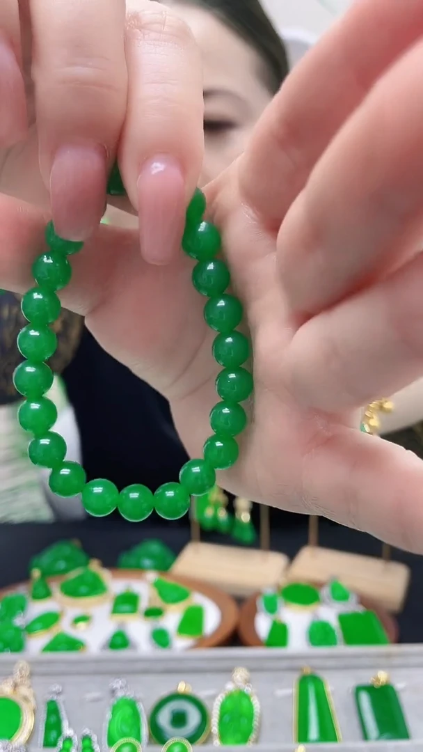 14K金镶嵌手链翡翠C160