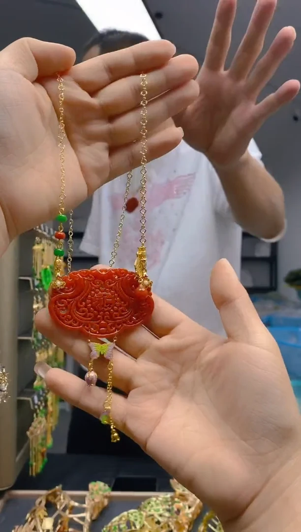 【闪购商品】翡翠耳饰合金0166翡翠锁骨链