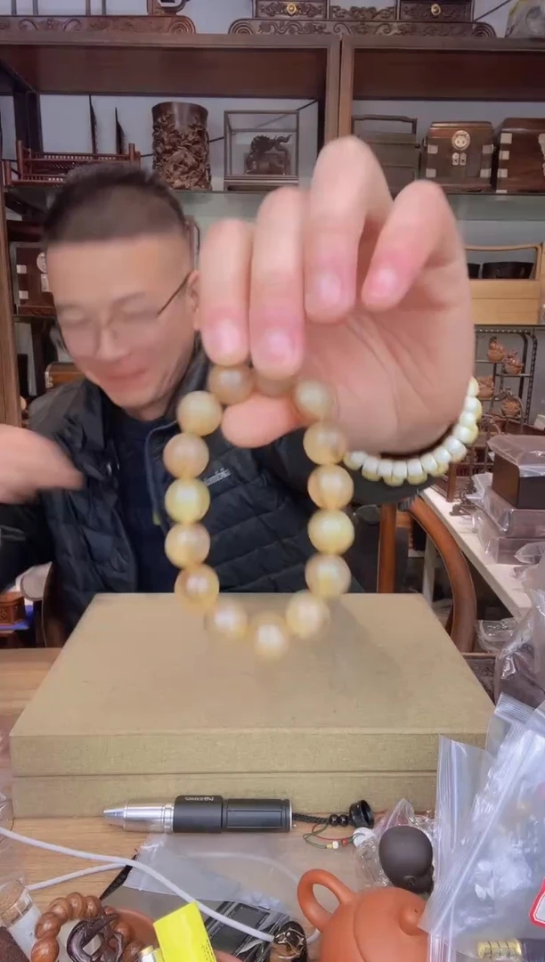 【闪购商品】乌木类书架647可可1.4圆珠单圈手串