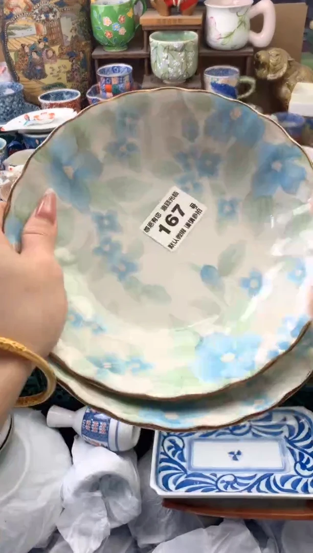 瓷片萌*鱼167号六六工艺品瓷器