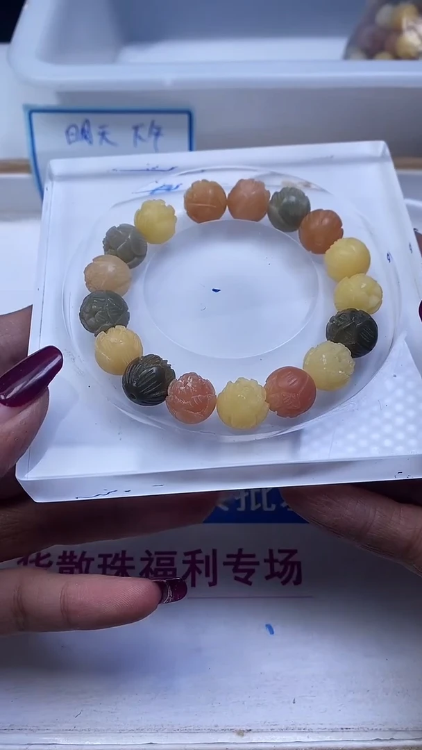 菩提散珠D363 彩菩提莲花12mm6颗8.8元