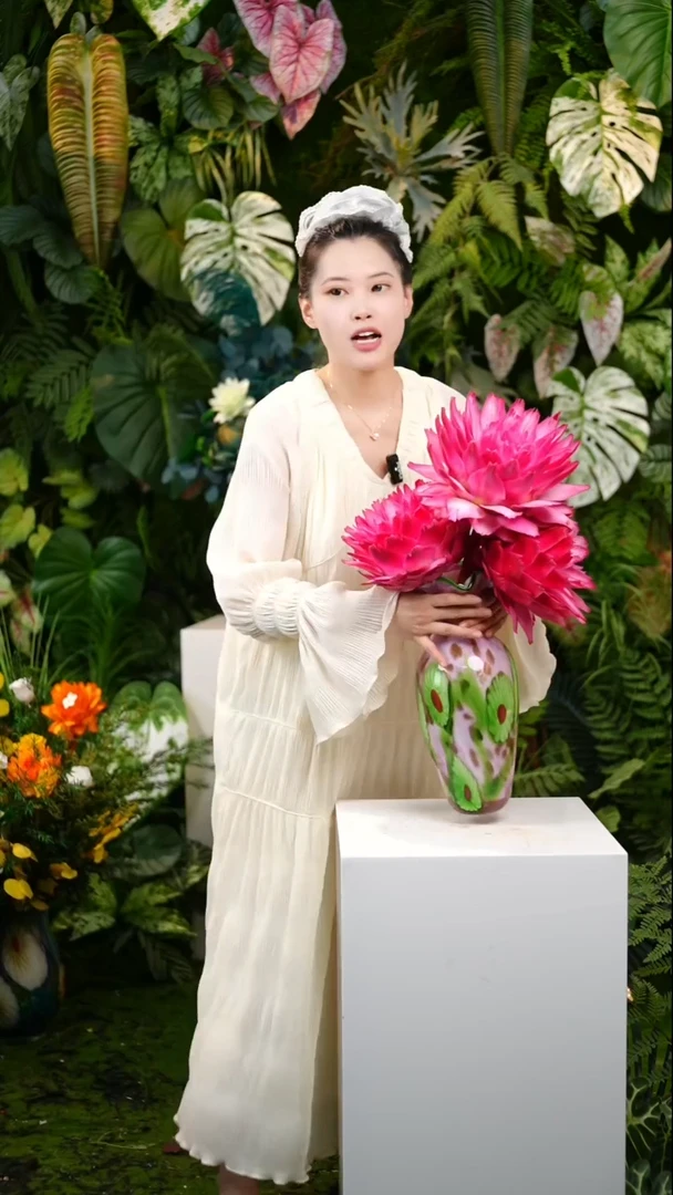 永生花洋蓟2枝贵妃粉发货