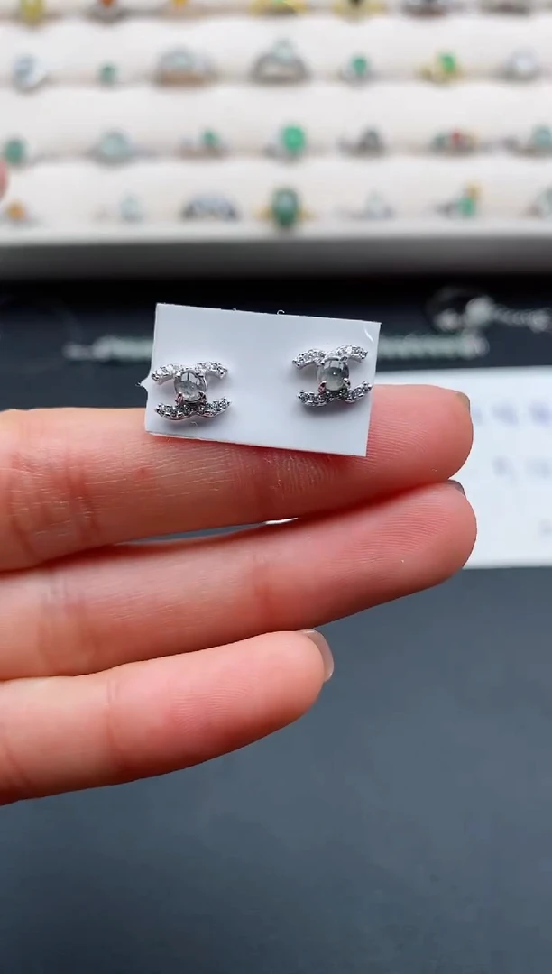 银S925镶嵌戒指翡翠6666666+3