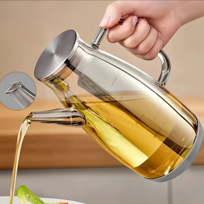 时尚简约新款装油瓶油壶家用不挂油厨房用品大号油壶酱油调料油罐