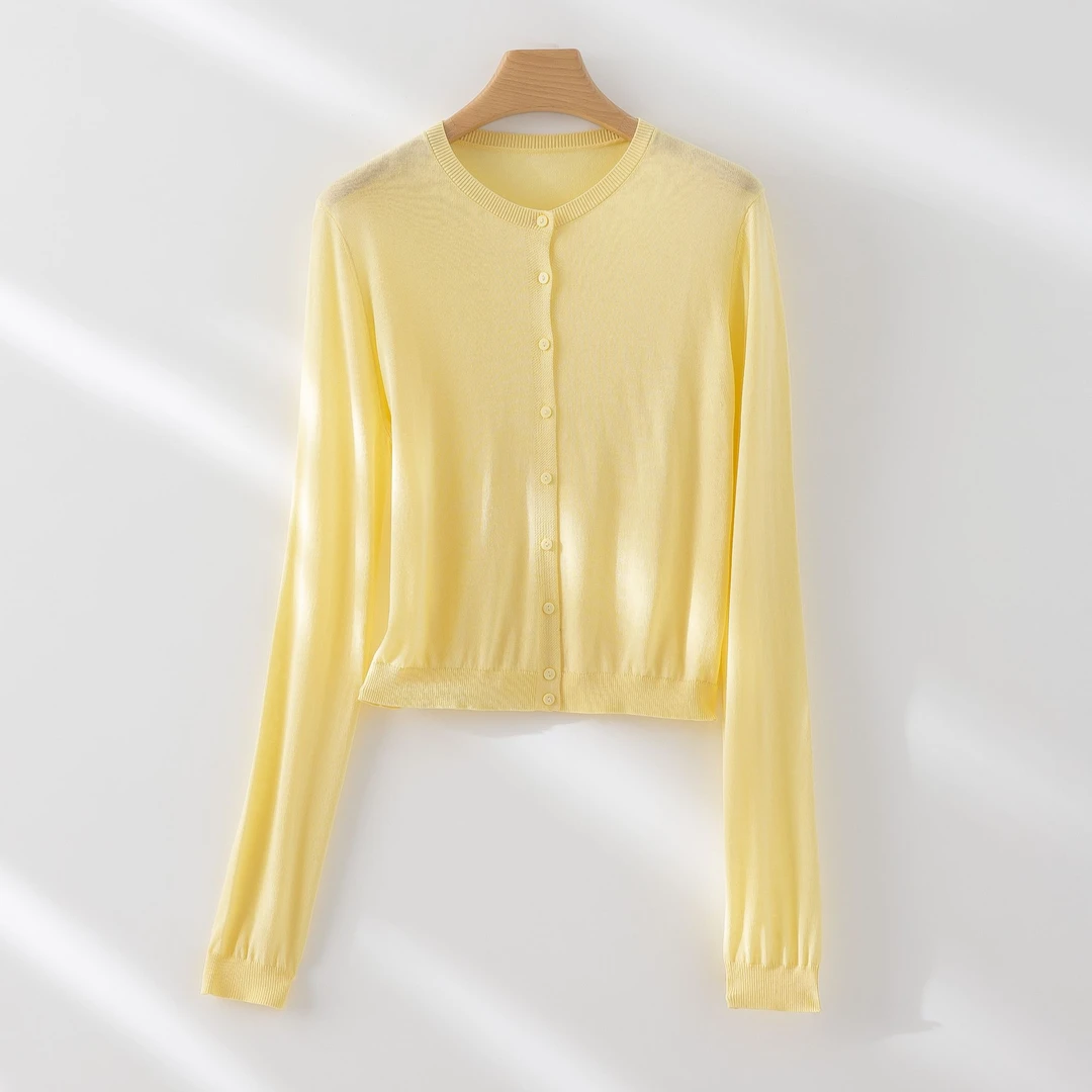 LXJ25161「简约日常」轻薄微透防晒针织开衫