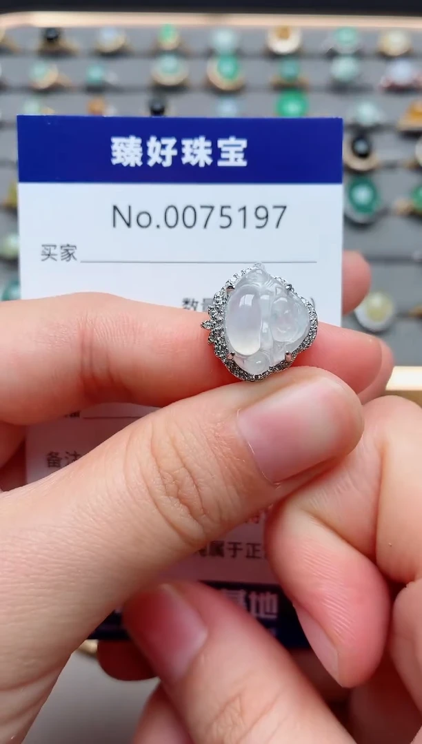 银S925镶嵌戒指翡翠1