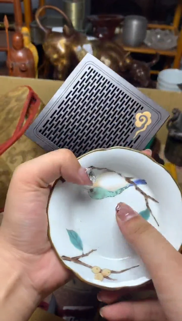 紫砂盖碗瓷器默认微瑕瓷器