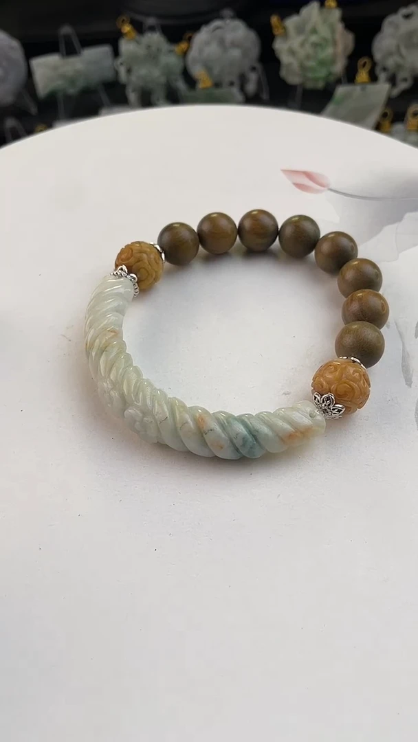 颈饰未镶嵌翡翠手工定制默认微瑕主播介绍为准