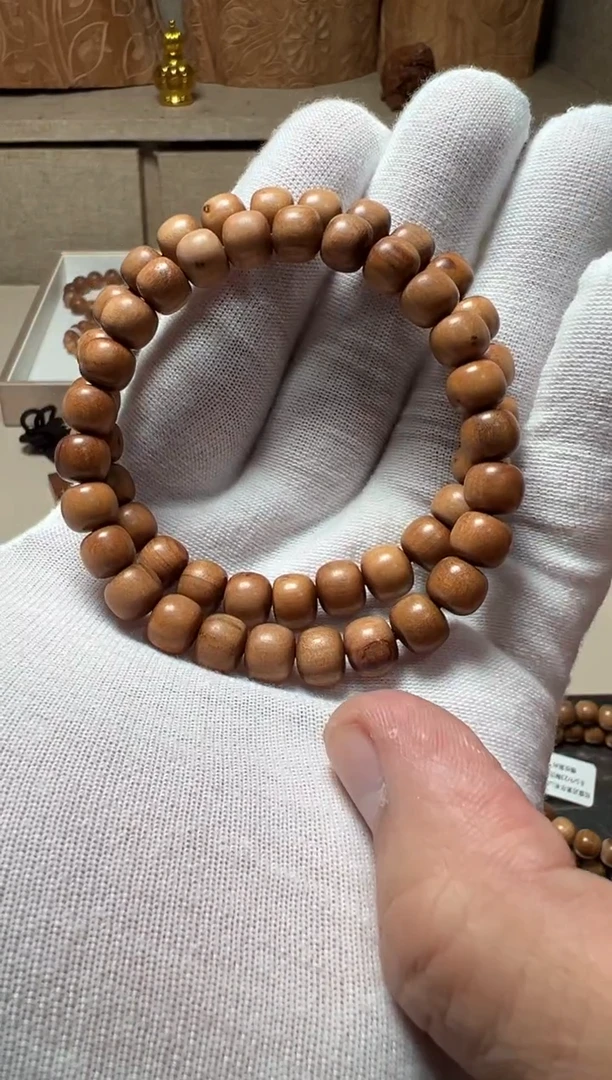 檀香木手串/手链老山檀香四抛料7/8单圈微瑕福利发其一