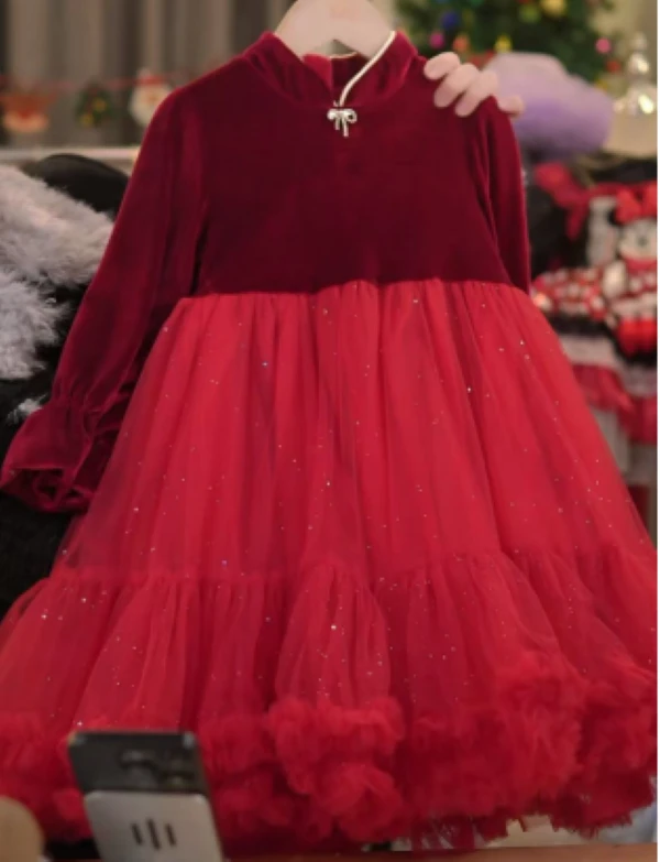 【年服7006】女童公主裙蓬蓬裙小女孩生日钢琴演出连衣裙