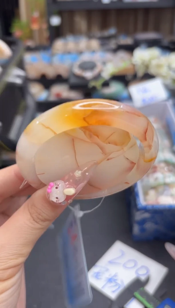 未镶嵌手镯石英质玉95(57圈赠送镯心)