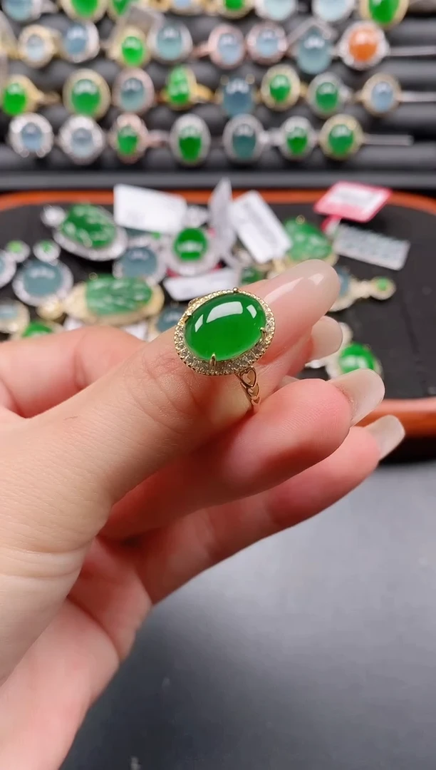 银S925镶嵌戒指翡翠11111