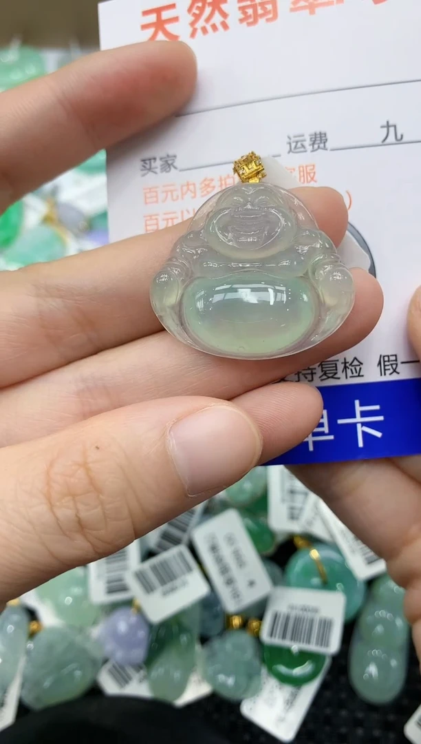 翡翠18K金镶嵌颈饰111111111111