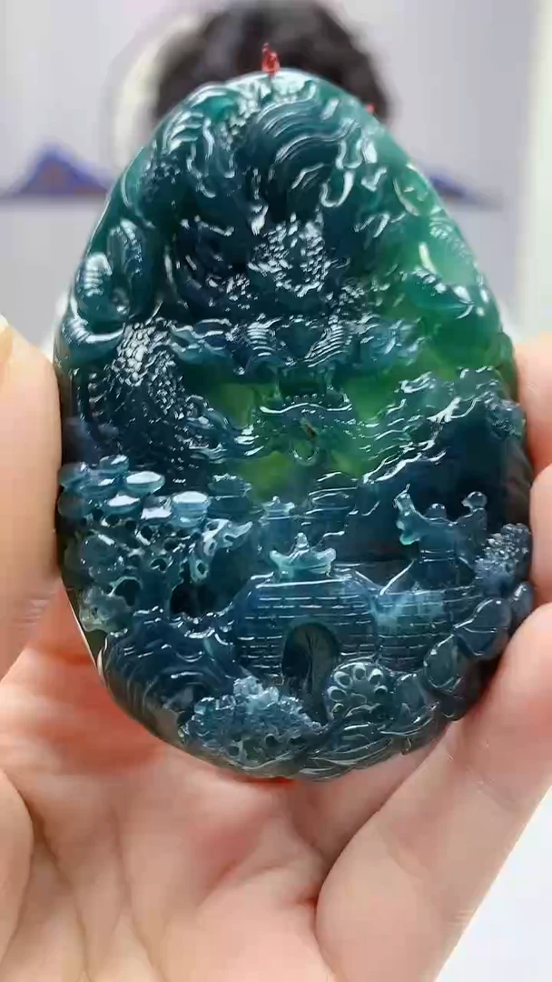 【闪购商品】定制翡翠未镶嵌4688ms-毛货109龙牌