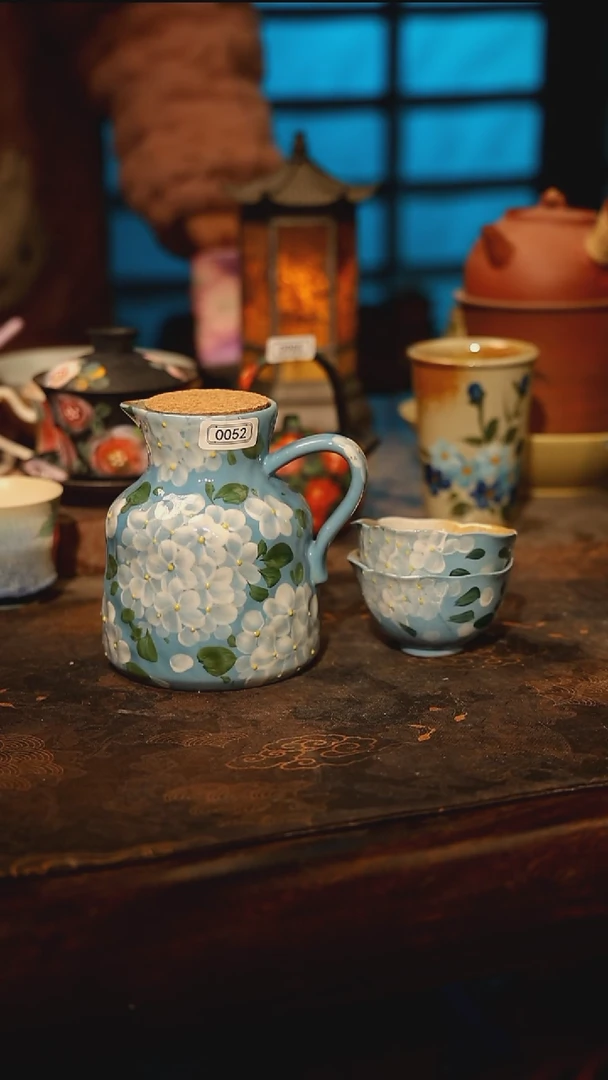 陶瓷景德镇高温釉下彩手工手绘款式@A0052@