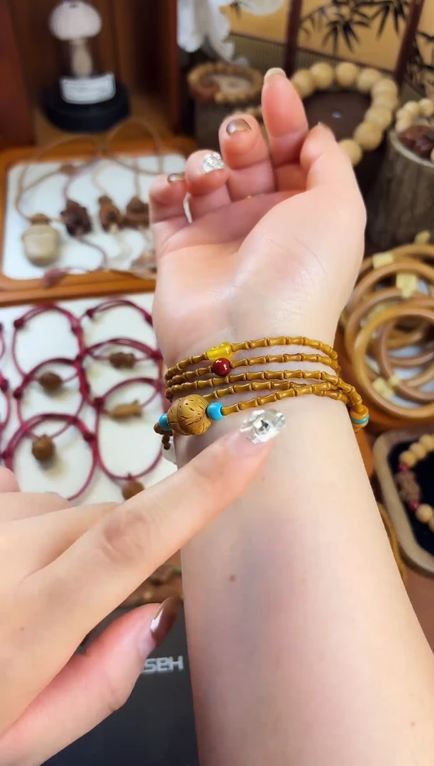 手串桃核主播同款三圈手链